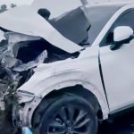 Pengemudi Cewek Tabrak Mobil dan Motor di Tarowang