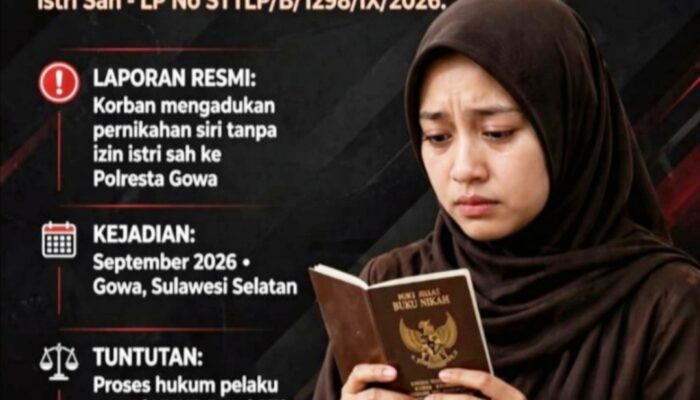 Nursinta Desak Polresta Gowa Proses Kasus Poligami Ilegal